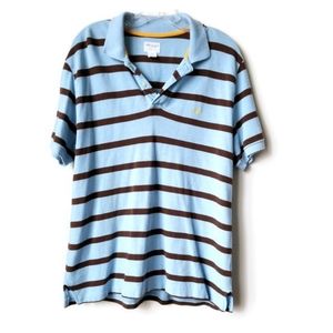 Mens American Eagle Striped Polo Shirt Size Medium